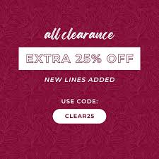 Clearance Use Code CLEAR25 25% Off